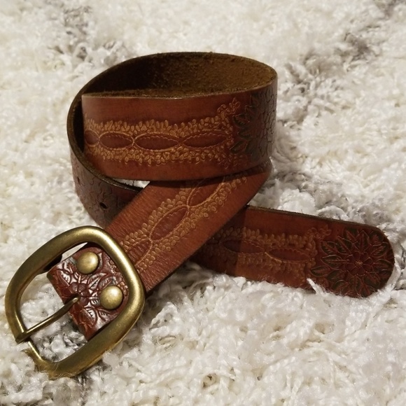 3 inch wide leather belt